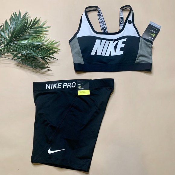 Nike Tops - NEW Nike Pro Shorts & Bra Top - Sz M